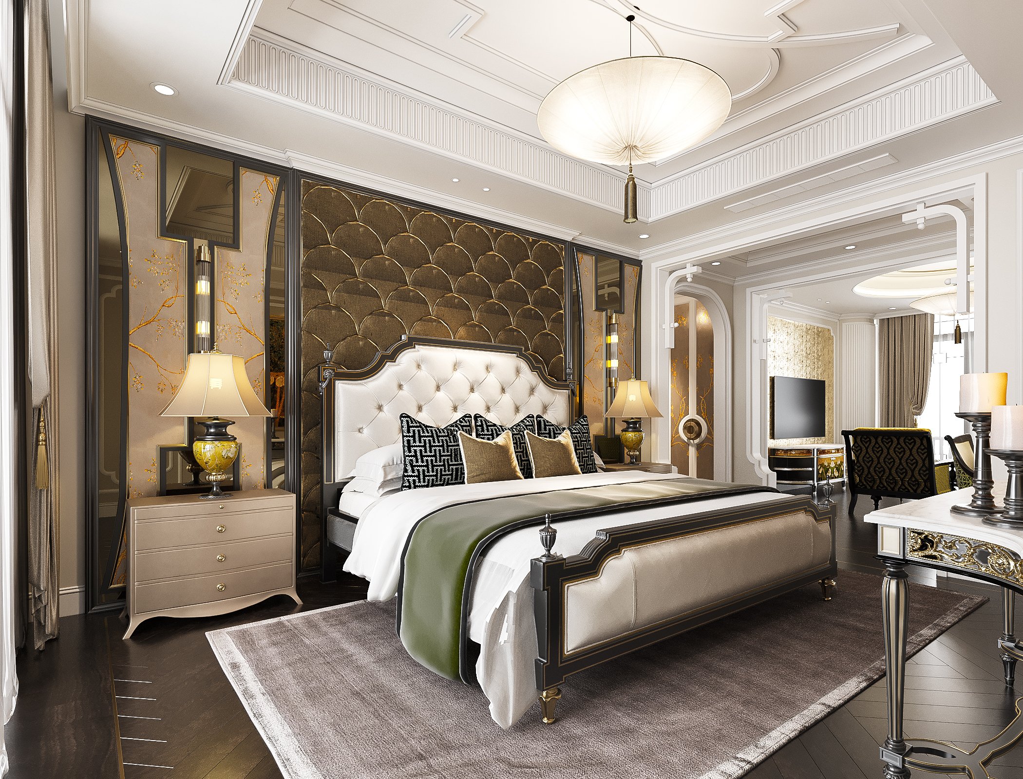 thiết kế phòng ngủ master villa quận 11