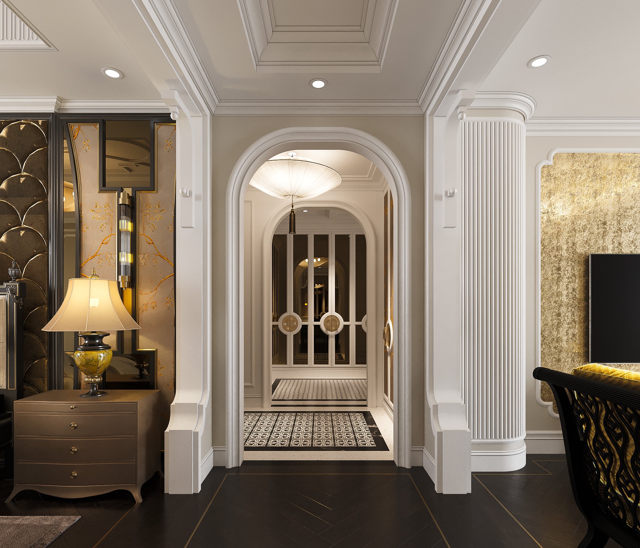 thiết kế phòng ngủ master villa quận 11