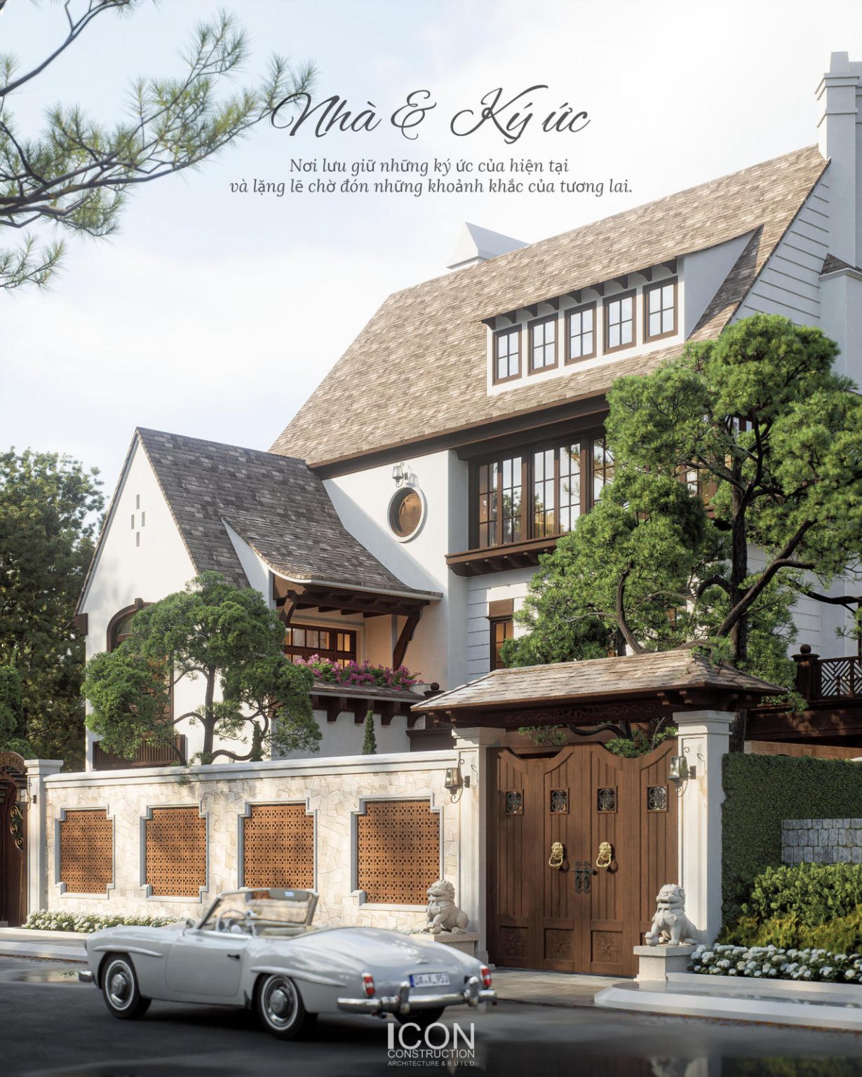 Không gian sân hiên ngoài trời được thiết kế như một phòng khách mở giữa thiên nhiên.