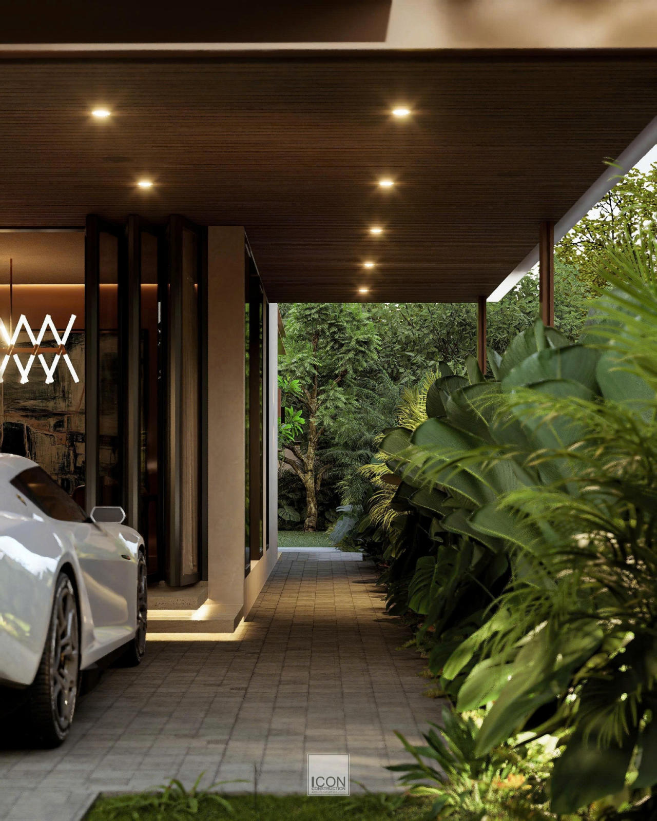 Hệ cửa kính kịch trần (Floor-to-ceiling) sang trọng giúp đón trọn nguồn ánh sáng tự nhiên vào không gian sống.