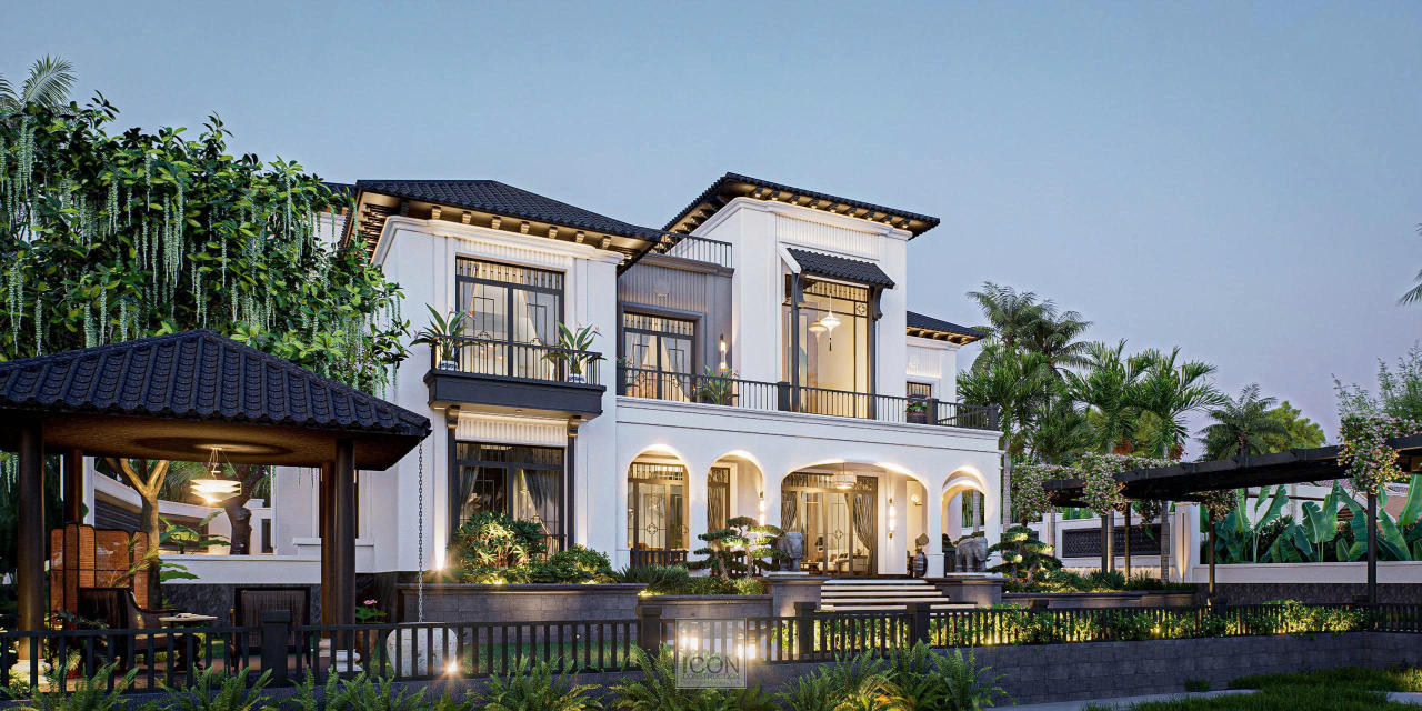 Kiến trúc Indochine được tái hiện bằng ngôn ngữ hiện đại và tinh thần bản địa.