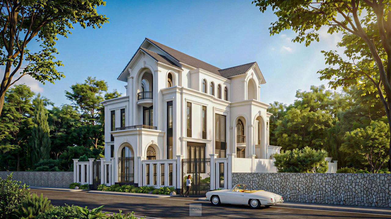Không chỉ khai thác tối đa lợi thế vị trí ven hồ, thiết kế còn mở rộng tầm nhìn bằng hệ cửa kính lớn, ban công và những khoảng hiên